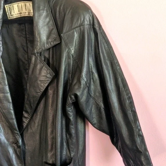 80s Vibe BB Dakota Leather Long Coat SM
